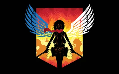 Mikasa Ackerman Attack Titan Abstract Wallpaper 4K 1920x1200 Hd, Desktop, Wallpaper, Featuring, Mikasa, Ackerman, From, Attack, Titan, She, Stands, Front, Orange, Red, White, Ultrawide, Full HD