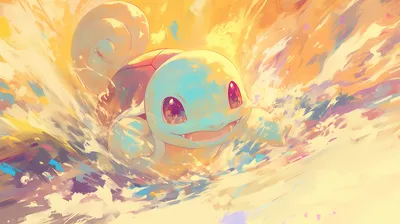 Dreamy Squirtle Wallpaper Abstract Wallpaper 4K 3840x2152 Squirtle, (pokémon), Anime-style, Splashing, Through, Bright, Painterly, Water, Pok, Mon, Vibrant, White, Ultrawide, 4K