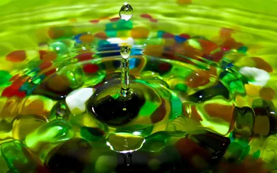 Close Water Drop Creating Wallpaper 4K, Nature category
