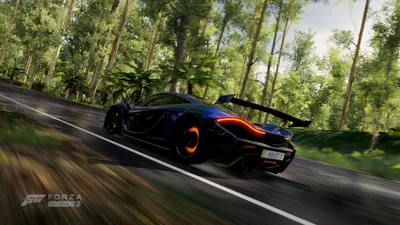Serene Three Wallpaper Games Wallpaper 4K 1920x1080 Rear, Three-quarter, View, Of, A, Black, Mclaren, P1, Speeding, Down, Sunlit, Forest, Brown, Gray, Ultrawide, Full HD
