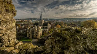 Bright Rochester Wallpaper Animals Wallpaper 4K 3555x2000 Rochester, Cathedral, In, England, Gray, Ultrawide, QHD