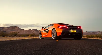 Crisp Orange Wallpaper Nature Wallpaper 4K 4096x2203 Orange, Mclaren, 570s, Supercar, On, A, Desert, Road, Sunset, Sleek, Aerodynamic, Profile, White, Ultrawide, 4K