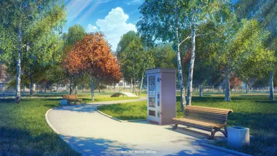 Dark Anime Wallpaper Nature Wallpaper 4K 1920x1080 Hd, Anime, Landscape, Desktop, Wallpaper, Featuring, A, Serene, Park, Winding, Paths, Benches, White, Ultrawide, Full HD