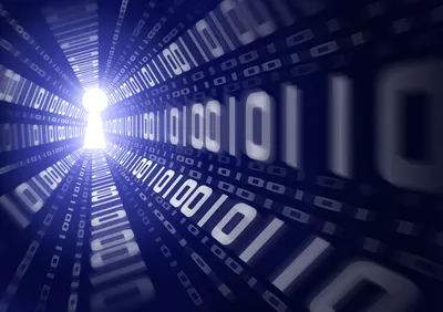 Radiant Visually Wallpaper Technology Wallpaper 4K 3400x2400 A, Visually, Striking, Hd, Desktop, Wallpaper, Featuring, Tunnel, Binary, Code, Leading, Glowing, White, Brown, Gray, Landscape, QHD