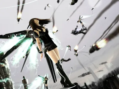 Golden Female Wallpaper Fantasy Wallpaper 4K 2000x1500 Hd, Pc, Desktop, Wallpaper, Featuring, A, Female, Character, Sci-fi, Anime, Saikano, Blending, White, Landscape, Full HD