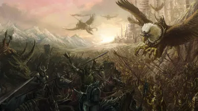 Fantasy Battle Depicts Fantasy Wallpaper 4K 5900x3319 A, 4K, Ultra, Hd, Fantasy, Battle, Scene, Depicts, Fierce, Warriors, Clashing, Near, Gray, Ultrawide