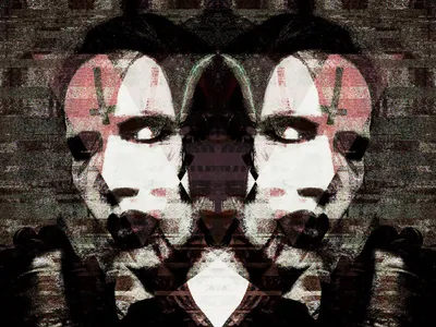 Golden Industrial Wallpaper Abstract Wallpaper 4K 1600x1200 Hd, Industrial, Metal-themed, Desktop, Wallpaper, Featuring, A, Mirrored, Stylized, Marilyn, Manson, Heavy, White, Landscape