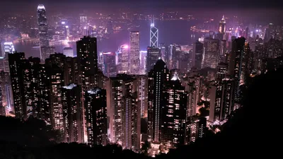 Crisp Hong Wallpaper Nature Wallpaper 4K 2560x1440 Hong, Kong, Skyline, At, Sunset, Gray, Brown, Ultrawide, QHD