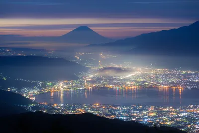 Night Japan City Nature Black/Dark Wallpaper 4K 2500x1669 Night, Japan, City, Nature, Mount, Fuji, Hd, Desktop, Brown, Landscape, Full HD