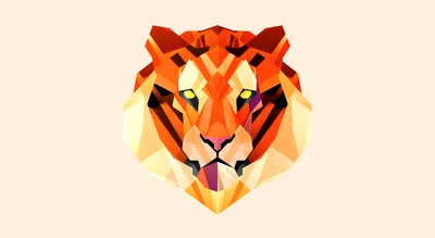 Bright Abstract Wallpaper Animals Wallpaper 4K 2560x1400 Abstract, Faceted, Tiger, Head, In, Vibrant, Orange, And, Yellow, Tones, Designed, Desktop, White, Ultrawide, QHD