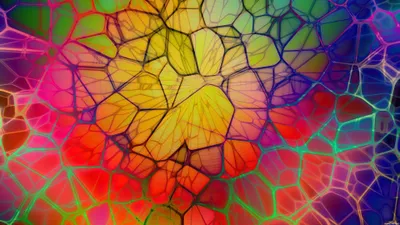 Vibrant Digital Wallpaper Technology Wallpaper 4K 3840x2160 Yellow, Purple, Orange