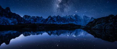 Milky Way Night Starry Space Wallpaper 4K 2560x1080 Brown