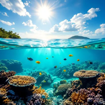 Serene Ocean Wallpaper Nature Wallpaper 4K 1024x1024 White