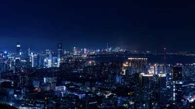 Buildings City Lights Night World Wallpaper 4K 3840x2160 Gray, Brown