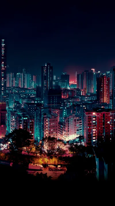 Cityscape City Night World Wallpaper 4K 1080x1920 Gray, Brown