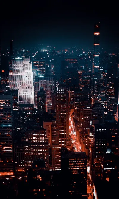Night Cityscape City World Wallpaper 4K 1000x1667 White, Gray