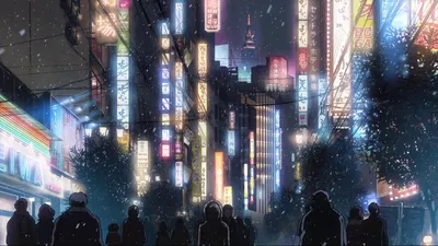 Calm Anime Wallpaper Black/Dark Wallpaper 4K 1920x1080 Gray, White