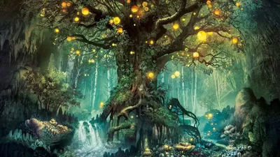 Magical Fairy Forest Com Fantasy Wallpaper 4K 1920x1080 Gray