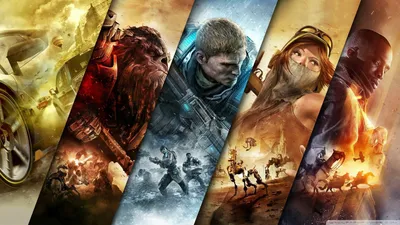 Vibrant Gaming Wallpaper Games Wallpaper 4K 1920x1080 Purple, Orange, Gray