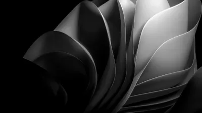 Windows Monochrome Dark Mode Wallpaper 4K, Black/Dark category