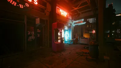 Cyberpunk Neon Cityscape Urban World Wallpaper 4K 919x517 Brown