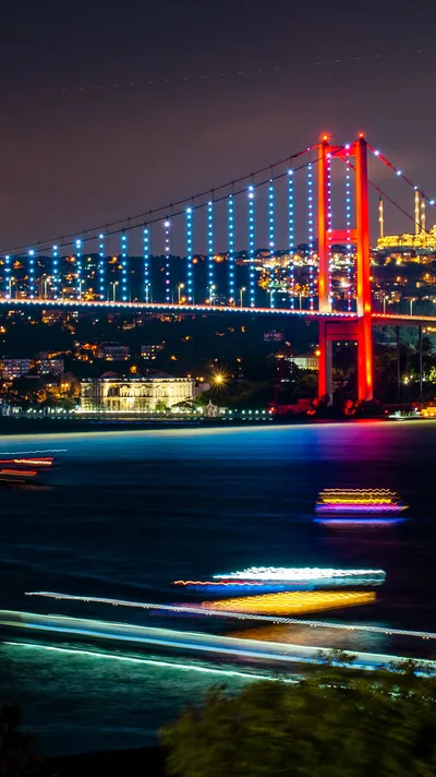 Long Exposure Photography Bosphorus Bridge World Wallpaper 4K 1685x2996 White, Brown