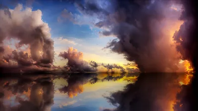Nature Dramatic Mirrored Calm Wallpaper 4K, Nature category