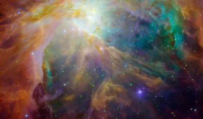 Bubble Nebula Cave Space Wallpaper 4K 4096x2400 Gray