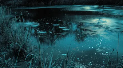 Serene Pond Duotone Hues Reflecting Nature Wallpaper 4K 2912x1632 A, Serene, Pond, In, Duotone, Hues, Reflecting, Nature's, Nature, 039, Tranquility, Captures, Brown, Ultrawide, QHD
