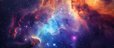 Galaxy Cosmic Phenomena Nebula Space Wallpaper 4K 2560x1080 Brown, Gray