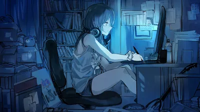 Anime Character Wearing Wallpaper 4K, Technology category