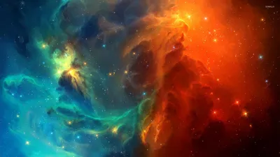 Calm Colorful Wallpaper Space Wallpaper 4K 1920x1080 Orange, Red
