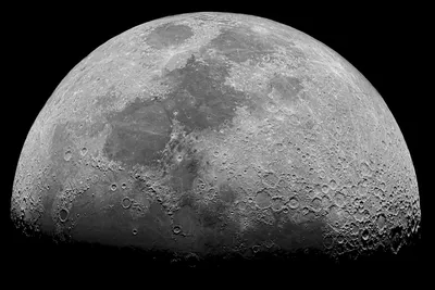 Close Half Moon Wallpaper 4K, Space category