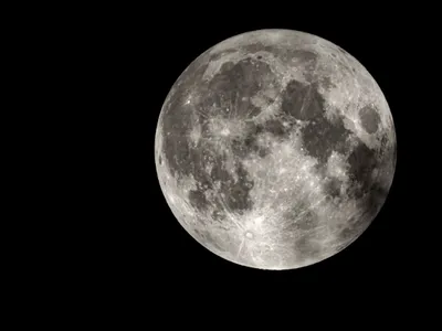 Extreme Close Full Moon Space Wallpaper 4K 4608x3456 Gray