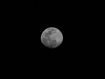 Full Moon During Night Sky Space Wallpaper 4K 2588x1941 Gray