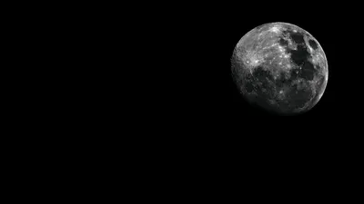 Crisp Moon Wallpaper Space Wallpaper 4K 1920x1080 Gray