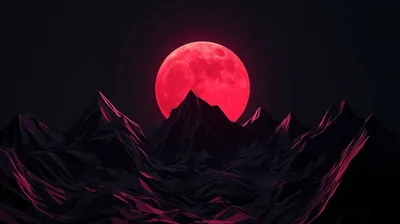 Blood Moon Com Space Wallpaper 4K 1920x1076 Red