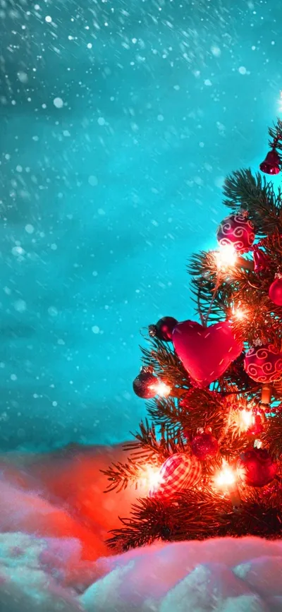 Radiant Christmas Wallpaper Technology Wallpaper 4K 1080x2340 Yellow
