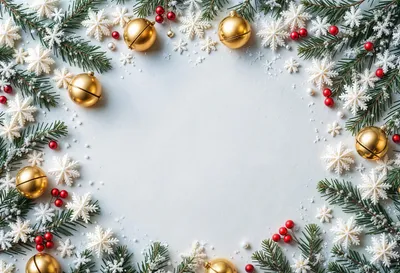 Festive Christmas Wreath Golden Nature Wallpaper 4K 1920x1313 White