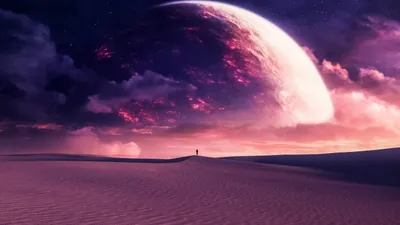 Dreamy Desert Planet Surrealism Space Wallpaper 4K 2560x1440 White