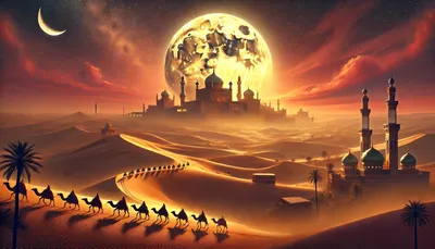 Sahara Desert Arabian Fantasy Wallpaper 4K 1792x1024 Brown