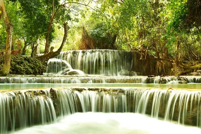 Moody Cascade Wallpaper Nature Wallpaper 4K 6720x4480 White
