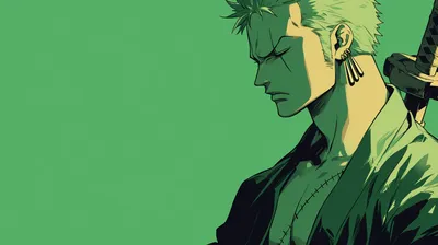 Anime Character Roronoa Zoro Abstract Wallpaper 4K 2912x1632 Hd, Desktop, Wallpaper:, Featuring, Anime, Character, Roronoa, Zoro, One, Piece, Green, Brown, Ultrawide, QHD