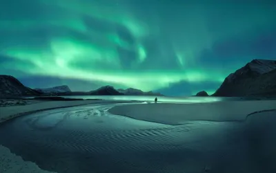 Aurora Borealis Com Space Wallpaper 4K 2880x1800 Brown