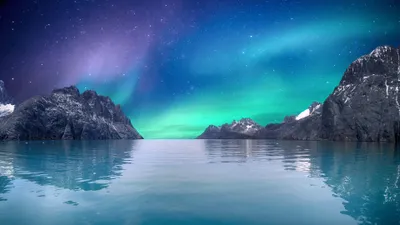 Aurora Com Borealis Space Wallpaper 4K 3840x2160 Gray