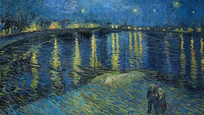 Starry Night Vincent Wallpaper 4K, Space category