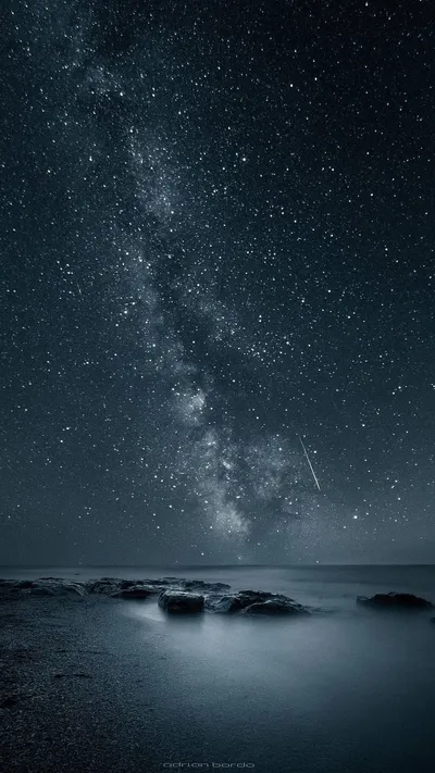 Starry Night Com Space Wallpaper 4K 1080x1920 Gray