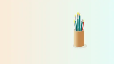 Illustration Pencil Bin Abstract Wallpaper 4K 3855x2169 White