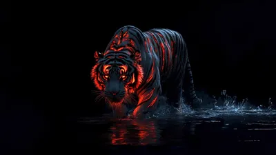 Tiger Full Etc Animals Wallpaper 4K 1920x1080 Black, Gray