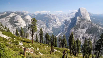 Nature Granite Peaks Nature Wallpaper 4K 1920x1080 Gray, Pink